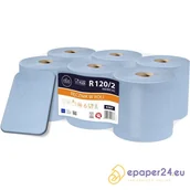 Ręczniki papierowe - Ręcznik w rolce Ellis 120m 2w celuloza niebieski (6) - miniaturka - grafika 1