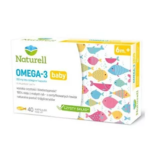Naturell Omega-3 Baby Kapsułki Twist-off 40 Szt. - Przeziębienie i grypa - miniaturka - grafika 1