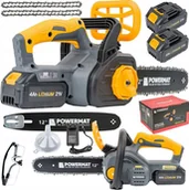 Piły elektryczne - PIŁA ŁAŃCUCHOWA AKUMULATOROWA GAŁĘZIÓWKA MINI PILARKA 2x AKU 4AH 2x ŁAŃCUCH - miniaturka - grafika 1