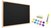 Tablice i flipcharty - Allboards Tablica kredowa magnetyczna 80x50 czarna w ramie drewnianej TM85BKB+MGR-Y+G+MSMIX30/10_20210310114218 - miniaturka - grafika 1