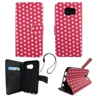 Etui i futerały do telefonów - Etui na telefon komórkowy Samsung Galaxy S6 Polka Dot Pink White - miniaturka - grafika 1