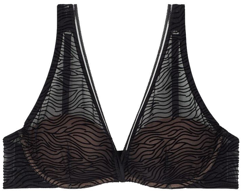 Tezenis biustonosz push up bardotka balkonetka czarny rozmiar 80B