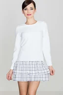 Sukienki - Szara Sukienka z Podwójna Falbanką w Kratę - miniaturka - grafika 1