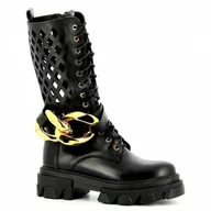 Kozaki damskie - Kozaki damskie ażurowe CARINII - Carinii - miniaturka - grafika 1