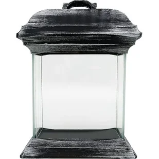 Znicz szklany prostokątny 26 cm bezbarwny - Lampiony i znicze - miniaturka - grafika 1