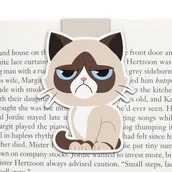 Zakładki do książek - Zakładka magnetyczna do książki, Zrzędliwy kot - miniaturka - grafika 1