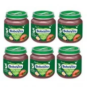 Desery dla dzieci - BoboVita Banany jabłka i owoce jagodowe po 5 miesiącu zestaw 6 x 125 g - miniaturka - grafika 1