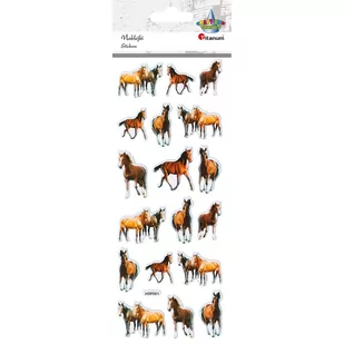 Naklejki wypukłe miękkie konie 18szt - Zabawki kreatywne - miniaturka - grafika 1
