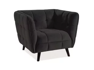 Signal FOTEL CASTELLO 1 VELVET CZARNY BLUVEL 19 / WENGE - Fotele - miniaturka - grafika 1