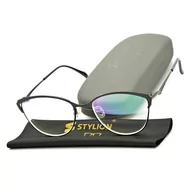 Okulary korekcyjne, oprawki, szkła - Plusy +1.00 damskie okulary korekcyjne do czytania z antyrefleksem ST317R - miniaturka - grafika 1