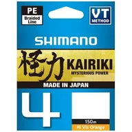 Żyłki wędkarskie - Plecionka SHIMANO Kairiki 4 0.19 mm / 150 m Pomarańczowy - miniaturka - grafika 1