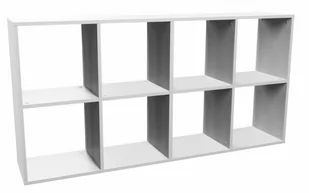 REGAŁ KOMOROWY SZAFKA MALAX 2X4 BIEL MAT - Regały - miniaturka - grafika 1