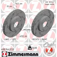 Tarcze hamulcowe - Tarcza hamulcowa ZIMMERMANN 400.1443.53 - miniaturka - grafika 1