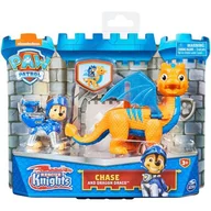 Figurki dla dzieci - Psi Patrol Rescue Knights Rycerze 2 figurki Chase i smok Draco - miniaturka - grafika 1
