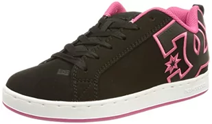 DC Shoes COURT GRAFFIK BLACK/PINK STENCIL pantofle damskie letnie - 38EUR 90089855 - Buty dla dziewczynek - miniaturka - grafika 1