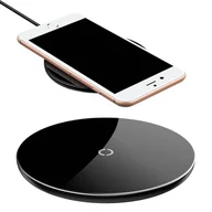 Ładowarki do telefonów - Baseus Simple stylowa bezprzewodowa ładowarka Qi 2A 1.67A 10W z kablem USB / Lightning 1,2M czarny (CCALL-JK01) - miniaturka - grafika 1