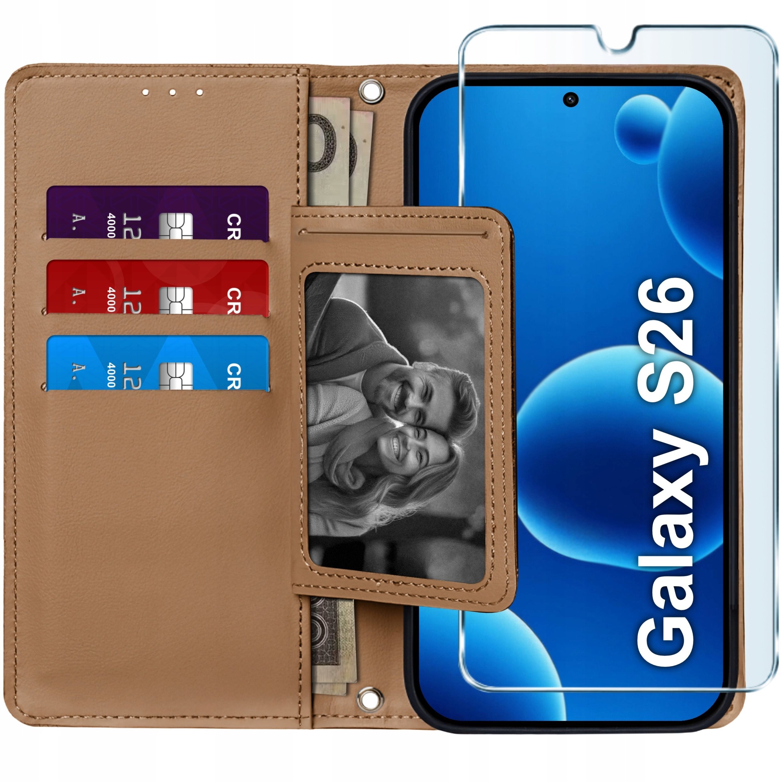 krainaGSM ETUI z klapką do Samsung S26 Zamykane Magnetyczne + SZKŁO 9H