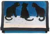Portfele - Portfel Czarne koty na śniegu Louis Wain - miniaturka - grafika 1
