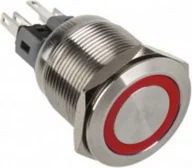 Akcesoria do komputerów stacjonarnych - DimasTech Przycisk LED 22mm Czerwony PD100 - miniaturka - grafika 1