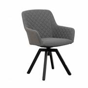 Fotele i krzesła ogrodowe - PARIS LIKA-TEX® szary - luksusowe ogrodowe krzesło obrotowe - miniaturka - grafika 1