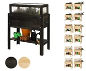 Szklarnie ogrodowe - Miniszklarnia z półką dolną i domkiem dla owadów OBL - Czarna / Wamar-Sosenka - miniaturka - grafika 1