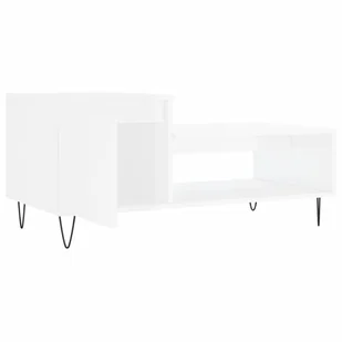 Stolik kawowy, biały o wysokim połysku, 100x50x45 cm Lumarko! - Ławy i stoliki kawowe - miniaturka - grafika 7