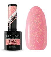 Lakiery do paznokci - Claresa Brush Easy Gel Żel do Paznokci Glitter Peach - miniaturka - grafika 1