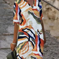 Sukienki - TEMU Wiosenna i Jesienna Sukienka Casual Damska - miniaturka - grafika 1