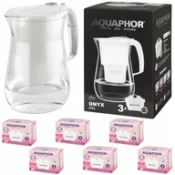 Dzbanki filtrujące - Dzbanek filtrujący Aquaphor Onyx 4,2 l + 6 wkładów, biały - miniaturka - grafika 1