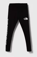Spodnie i spodenki dla dziewczynek - The North Face legginsy dziecięce GRAPHIC LEGGINGS kolor czarny z nadrukiem - miniaturka - grafika 1