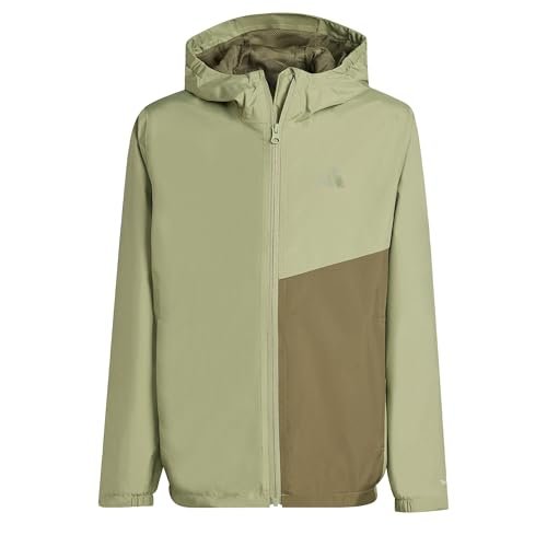 adidas uniseks-kind Terrex Kids Multi 2 Layer CLIMAPROOF Rain Jacket, tent green/olive strata, 13-14 Years