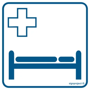 RE001 SZPITAL, FN - FOLIA SAMOPRZYLEPNA; (200X200MM) - Systemy ekspozycyjne i znaki informacyjne - miniaturka - grafika 1