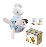 Zapachy samochodowe - Dekoracja Zapachowa Do Auta / Kratki Wentylacyjnej - Króliczek w Samolocie - miniaturka - grafika 1