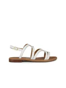 Sandały damskie - Geox Skórzane sandały "Sozy" w kolorze białym - miniaturka - grafika 1