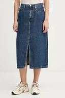 Spódnice - Tommy Hilfiger spódnica jeansowa kolor granatowy midi rozkloszowana WW0WW47729 - miniaturka - grafika 1