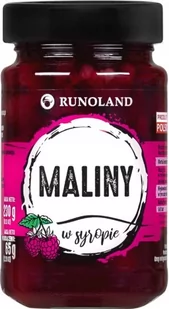 .Runoland Maliny w Syropie 230g - Konfitury, marmolady, powidła - miniaturka - grafika 1