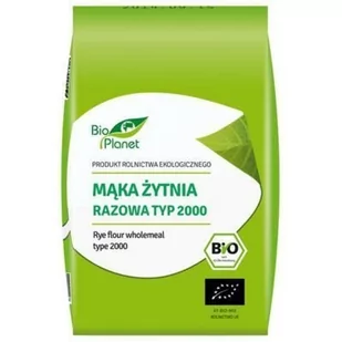 Bio Planet MĄKA ŻYTNIA RAZOWA TYP 2000 BIO 1 kg - Mąka - miniaturka - grafika 1