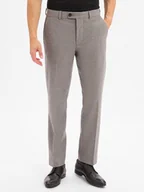 Spodnie męskie - Selected Męskie spodnie wełniane Mężczyźni Sztuczne włókno szary marmurkowy, 30-30 - miniaturka - grafika 1