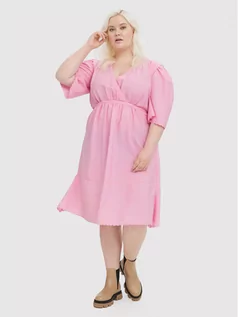 Sukienki - Vero Moda Curve Sukienka codzienna Elise 10263741 Różowy Regular Fit - grafika 1