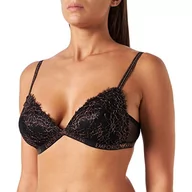 Biustonosze - Emporio Armani Damski biustonosz z koronką, trójkątny, czarny, XL - miniaturka - grafika 1