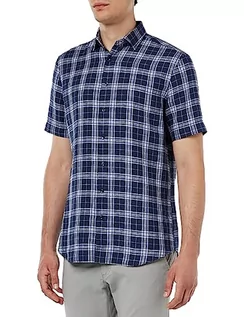 Koszule męskie - Seidensticker Męska koszula z krótkim rękawem, regularny krój, ciemnoniebieska, 40, granatowy, 40 - grafika 1
