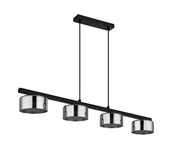 Lampy sufitowe - Globo 16055-4HS - LED Żyrandol na lince HIGGINS 4xGX53/6W/230V dymny/czarny - miniaturka - grafika 1
