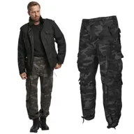 Odzież taktyczna i umundurowanie - Spodnie Długie Męskie BRANDIT Pure Vintage - Black Camo 5XL - miniaturka - grafika 1
