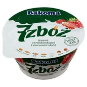 Kefiry, jogurty, maślanki - BAKOMA jogurt 7 ZBÓŻ TRUSKAWKA 300G - miniaturka - grafika 1