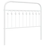 Inne meble do sypialni - vidaXL Metalowe wezgłowie, białe, 107 cm - miniaturka - grafika 1