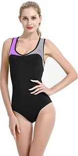 Cressi Women's Dea Lady Swimsuit Damski strój kąpielowy z neoprenu o grubości 1mm ,Czarny/Szary/Liliowy ,XL ,XDG005105 - Stroje kąpielowe - miniaturka - grafika 1