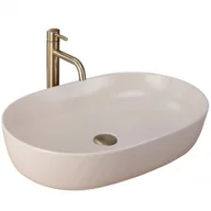 Umywalki - REA-U9655 Umywalka nablatowa Cleo 61 Beige Matt - miniaturka - grafika 1