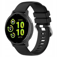 Akcesoria do smartwatchy - Pasek Bizon Strap Watch Silicone Pro do Garmin Vivoactive 5, czarny - miniaturka - grafika 1