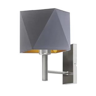 Elegancki kinkiet do salonu MEDAN GOLD z abażurem - Lampy ścienne - miniaturka - grafika 1