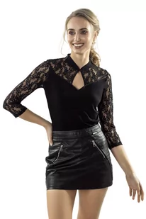 Eldar Elegancka Bluzka Tonia Z Koronką Czarna L - Bluzki damskie - miniaturka - grafika 1